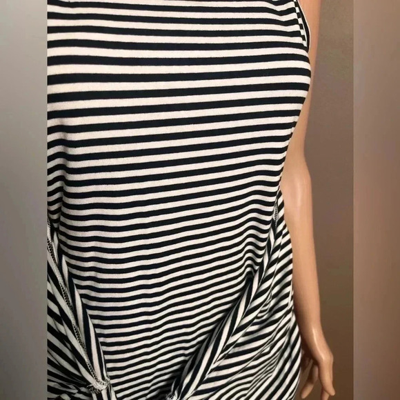 LILLUSORY Casual Sleeveless Beach Tank Dress Ruched Tie Waist Mini Dress - Picture 4 of 8